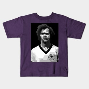 Franz Beckenbauer Legend Black And White Kids T-Shirt